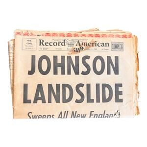 Boston Record American Presidential Election dated November 4, 1964